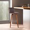 Armen Living Vienna 30" Swivel Bar Stool in Walnut Wood Finish with Brown Faux Leather LCVIBABRWA30 - alternate 8